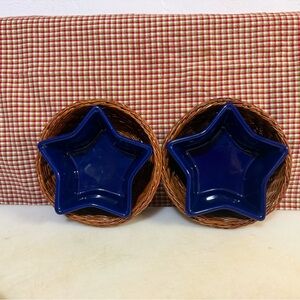 Blue Star-Shaped Ceramic Baking Dishes